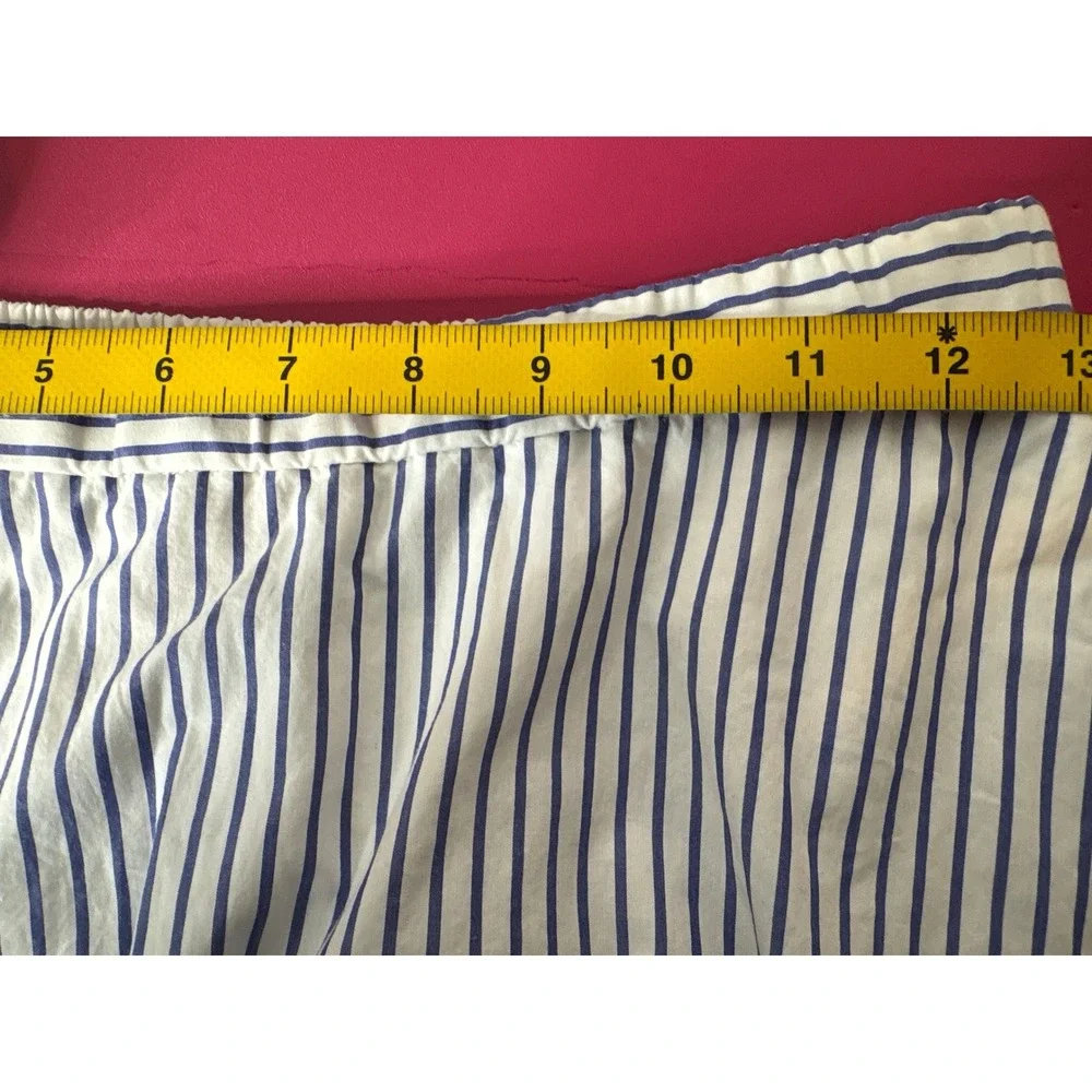 J. CREW Blue White Striped Tiered Ruffle Mini Skirt Sz‎ 6 Beachy Preppy Nautical